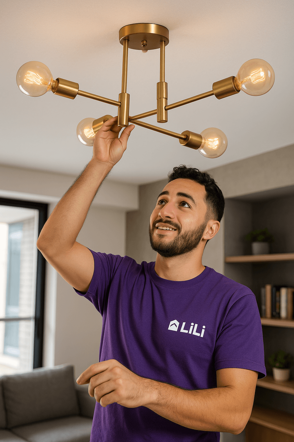 Instalación de Lámpara de Techo en Lampa