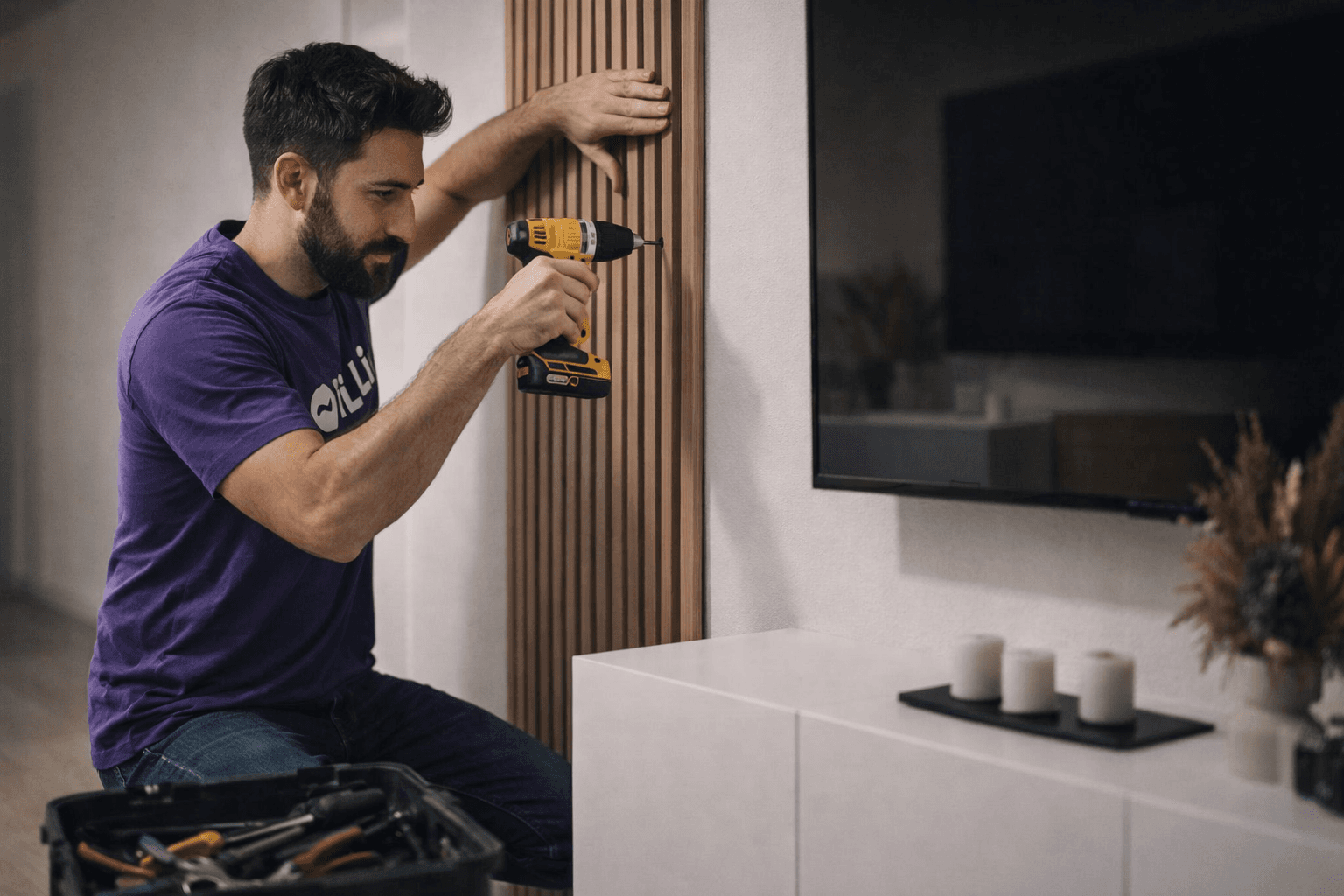 Instalación de Wall Panel TV en Conchalí