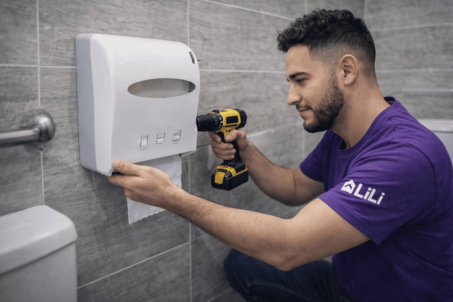 Instalación de Dispensador de Papel Higiénico en Quinta Normal